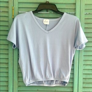 Olivia Rae Soft Blue Short Sleeve Tee